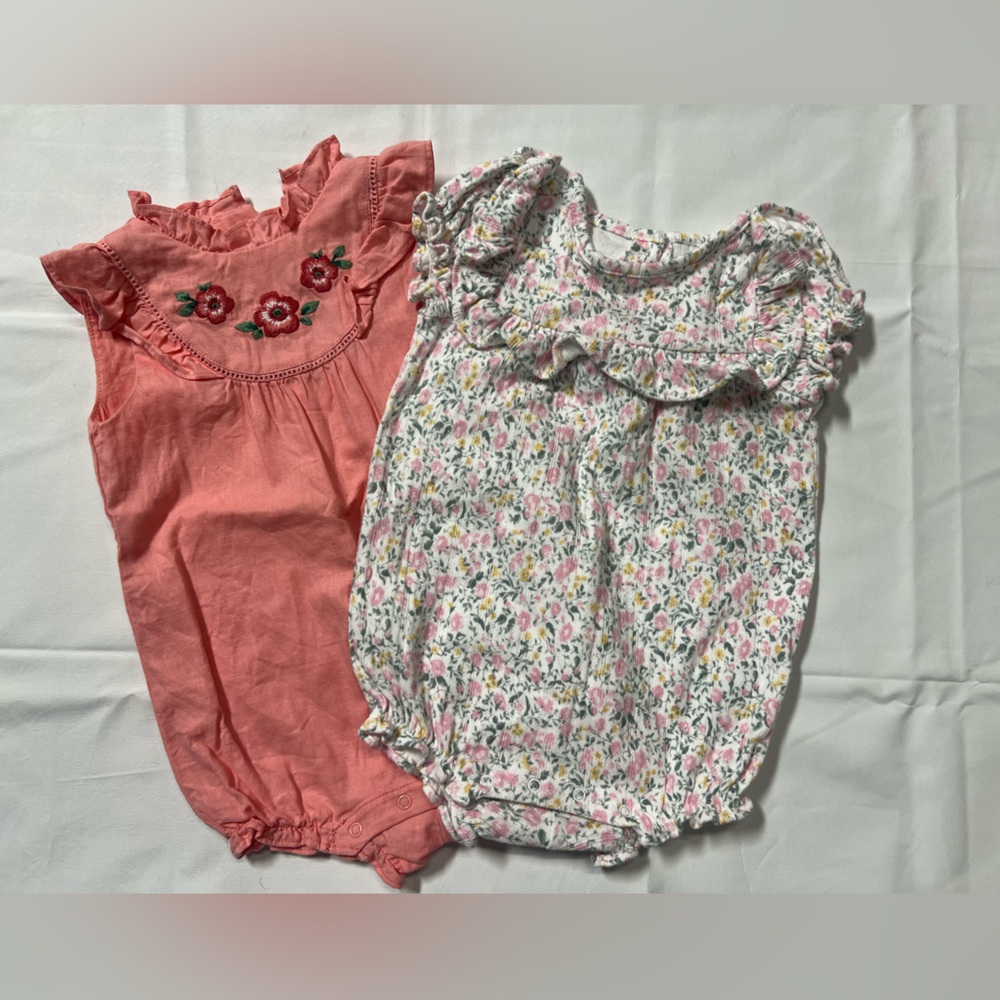 Set of Janie and Jack girls rompers.